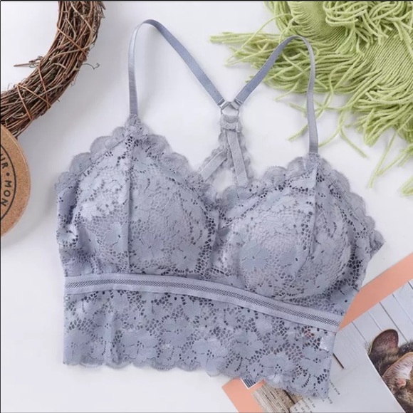 kelzposh Other - Gray Lace Bralette
